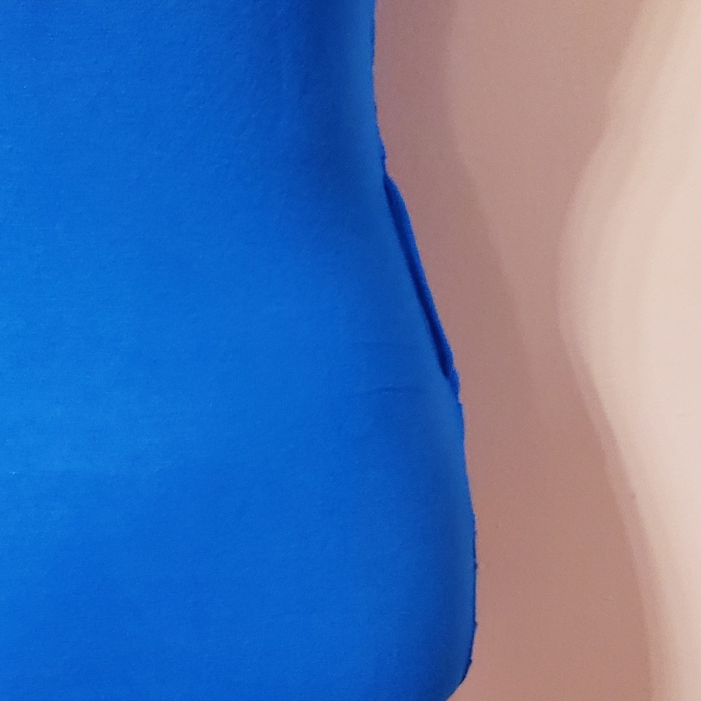 Blue Ruffled Halter Dress - Picture 7 of 7